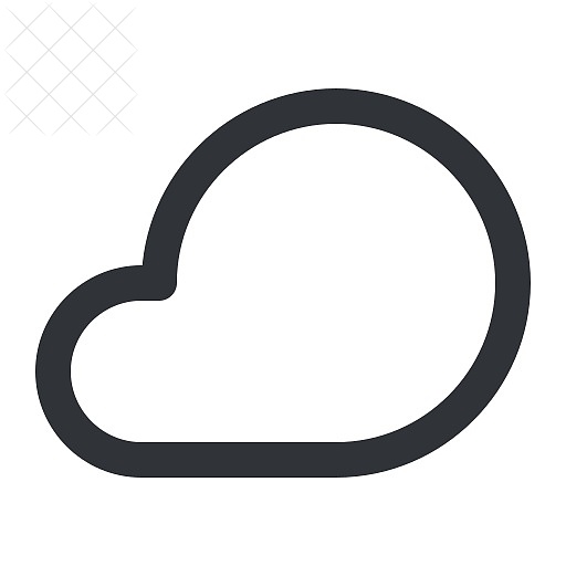 Weather, cloud, cloudy icon.