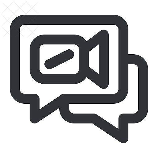 Chat, communication, conversation, message, movie icon.