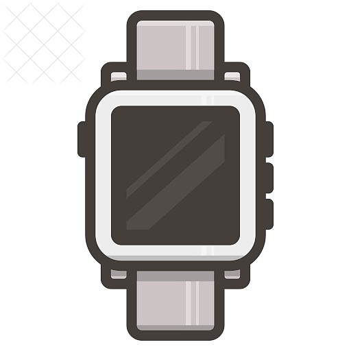Pebbble, time, smartwatch, watch icon.