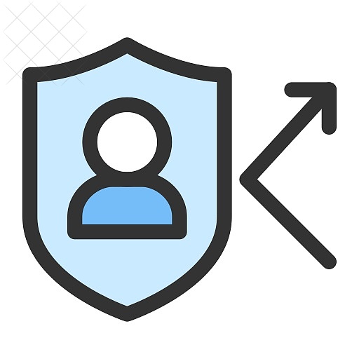 Gdpr, personal data, protection, shield, safety icon.