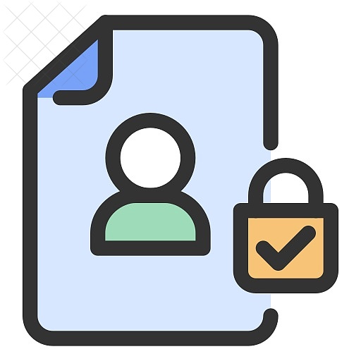 Gdpr, personal data, protection icon.