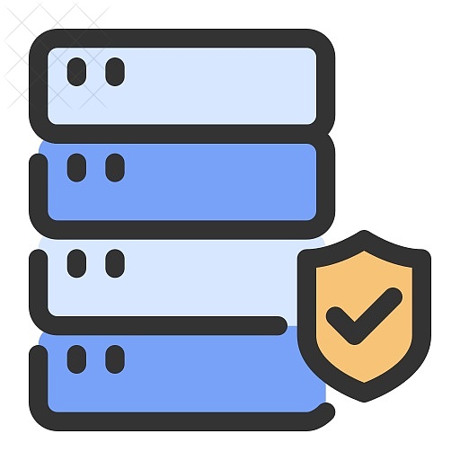 Gdpr, protection, server, storage icon.