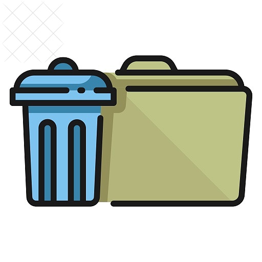 Bin, container, garbage, rubbish, trash icon.