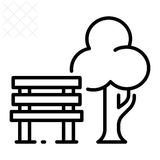 Chair, city, garden, nature, park icon.