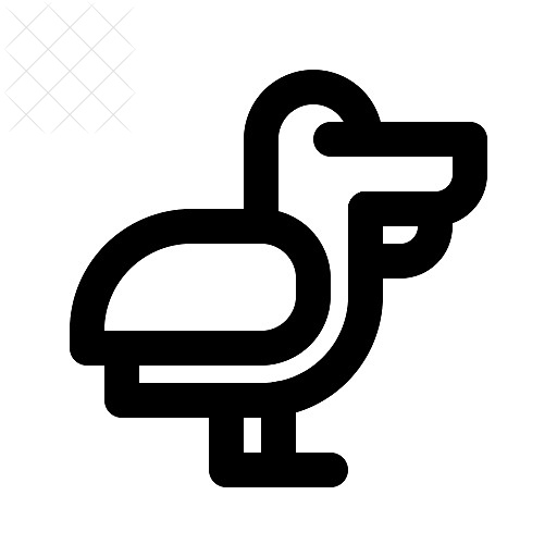 Birds, pelican icon.
