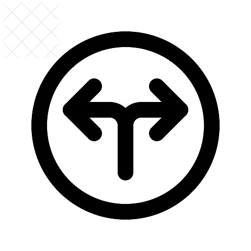 Intersection, signs, traffic icon.