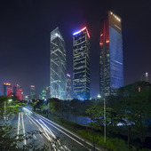 广州珠江新城夜景图片素材