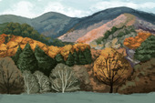 秋天山林图片素材