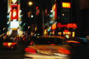 夜晚时代广场的灯光图片素材