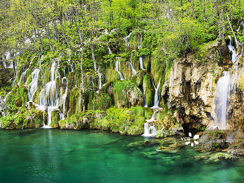 Plitvice國家湖泊公園的瀑布圖片素材