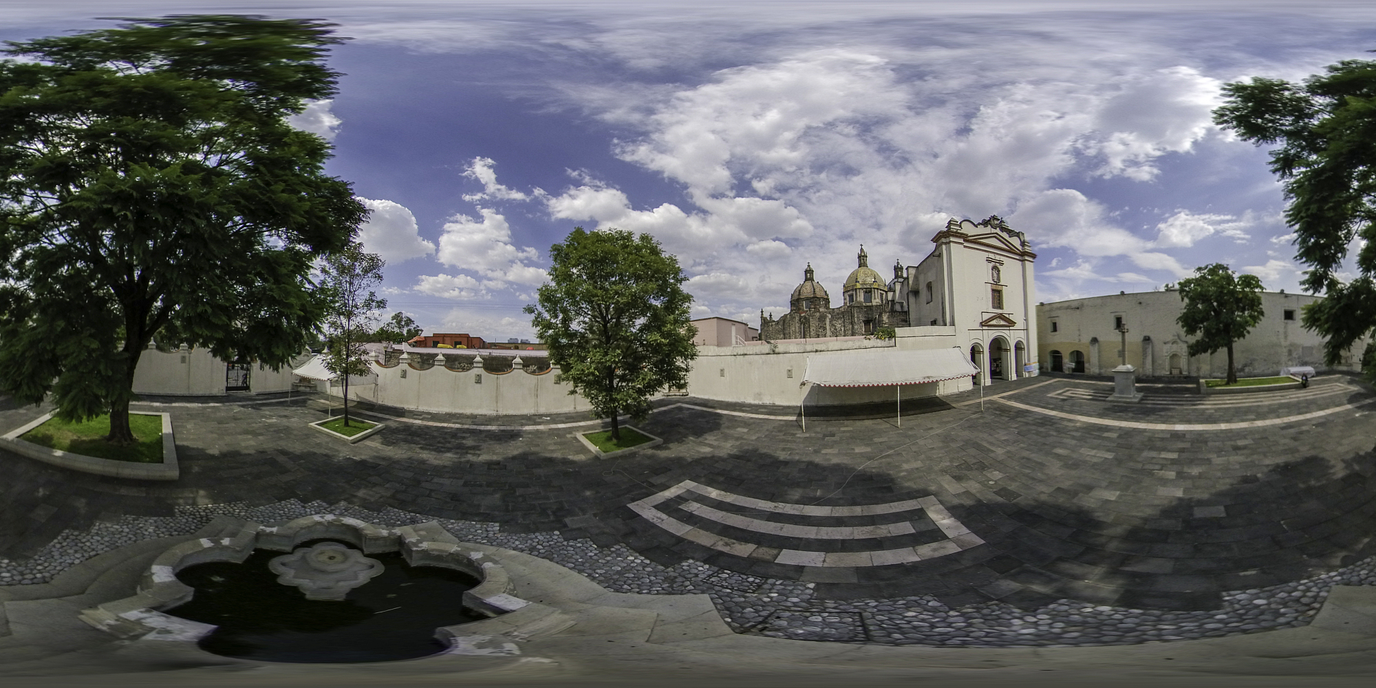 360°全景德尔卡门教堂在圣天使墨西哥城图片下载