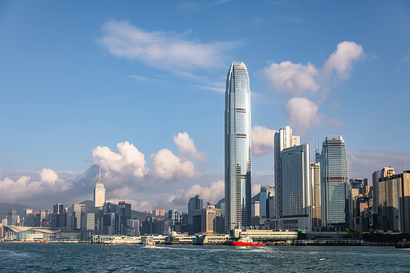 香港島海面城市風景圖片素材