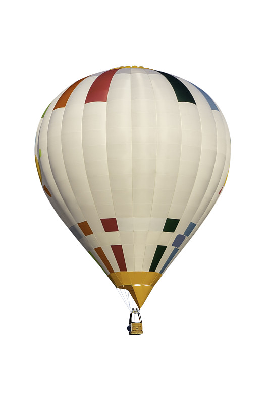 白色的熱氣球孤立在白色的背景上圖片素材