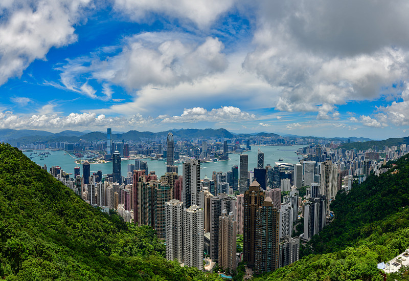 太平山頂的香港圖片素材