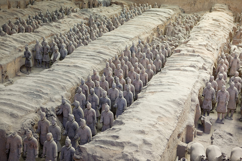 亚洲中国陜西西安临潼兵马俑一号坑武士俑世界遗产世界文化遗产图片