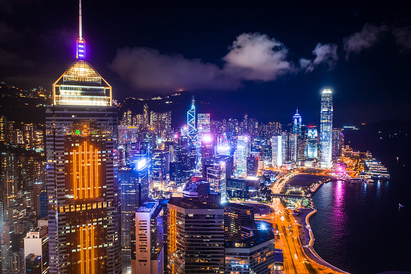 香港夜景圖片素材