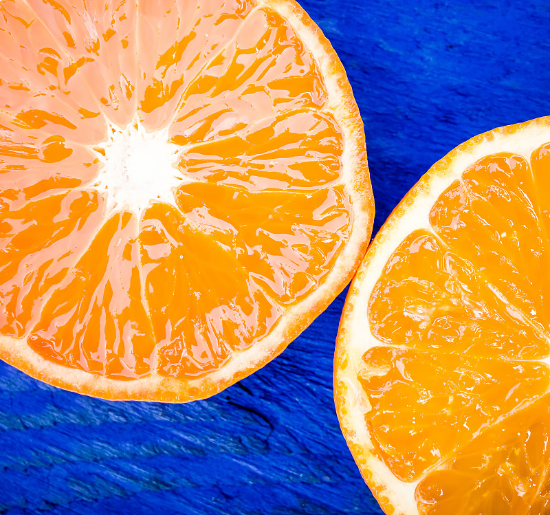 橘片配藍色圖片素材