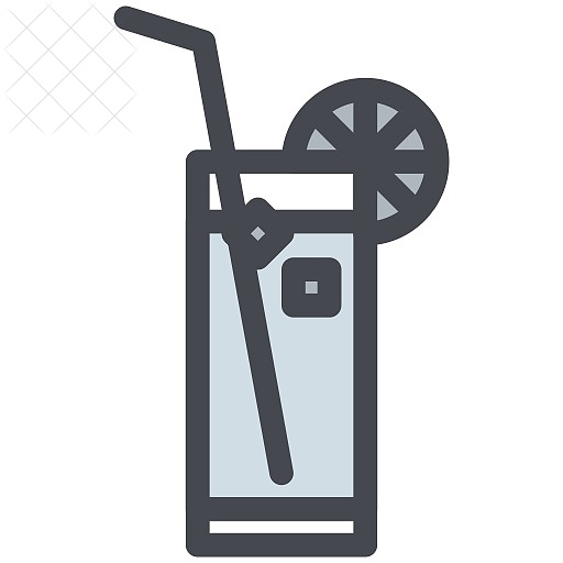 lemonade_beverage_drink_glass_ice cubes_icon