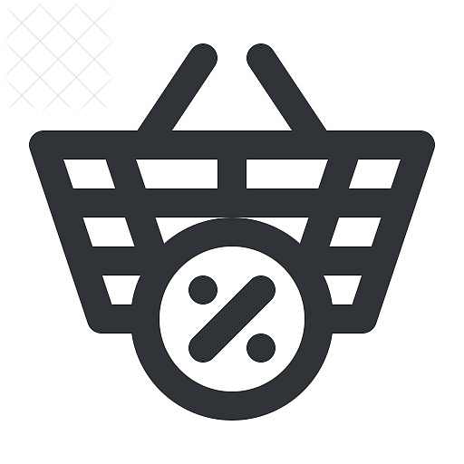Ecommerce, buy, cart, discount, sale icon.