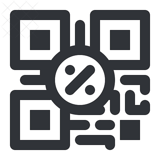 Code, discount, qr, sale, scan icon.