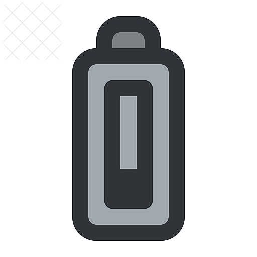 Battery, charge, level, low, status icon.