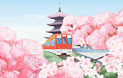 赏樱季节图片素材