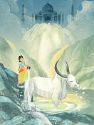 牛年系列8-印度瘤牛图片素材