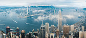 香港维多利亚港城市风光图片素材