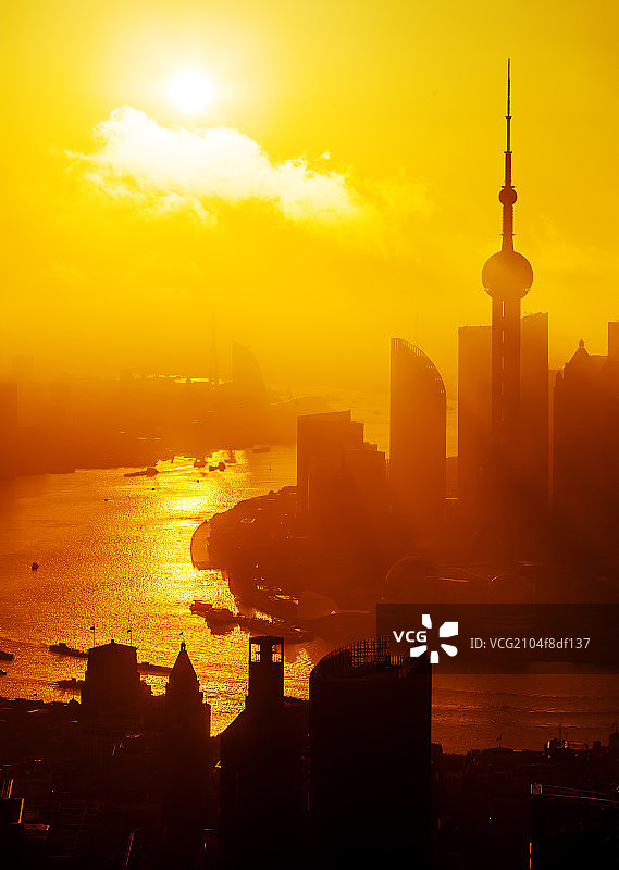 上海城市风光日出图片素材