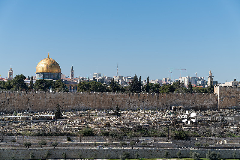 以色列耶路撒冷圣殿山金顶清真寺图片素材