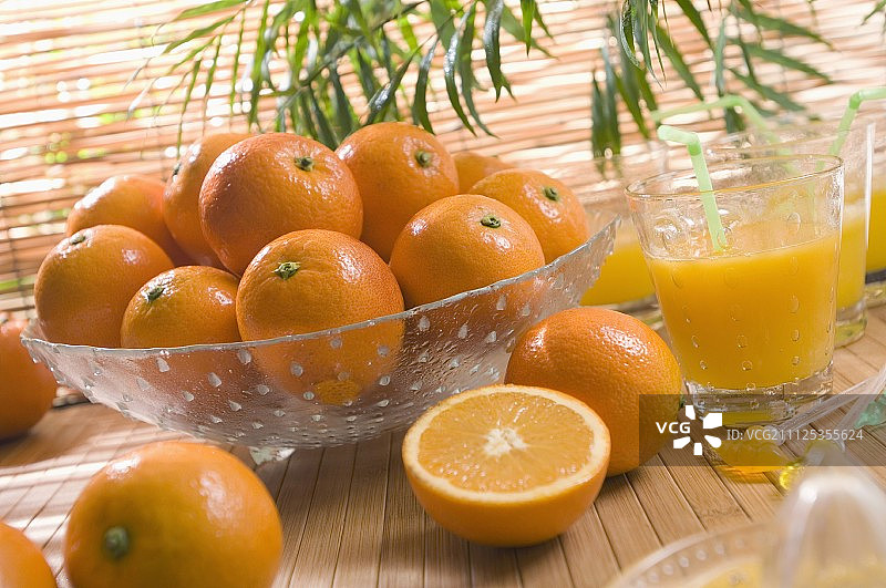 压榨橙汁图片素材