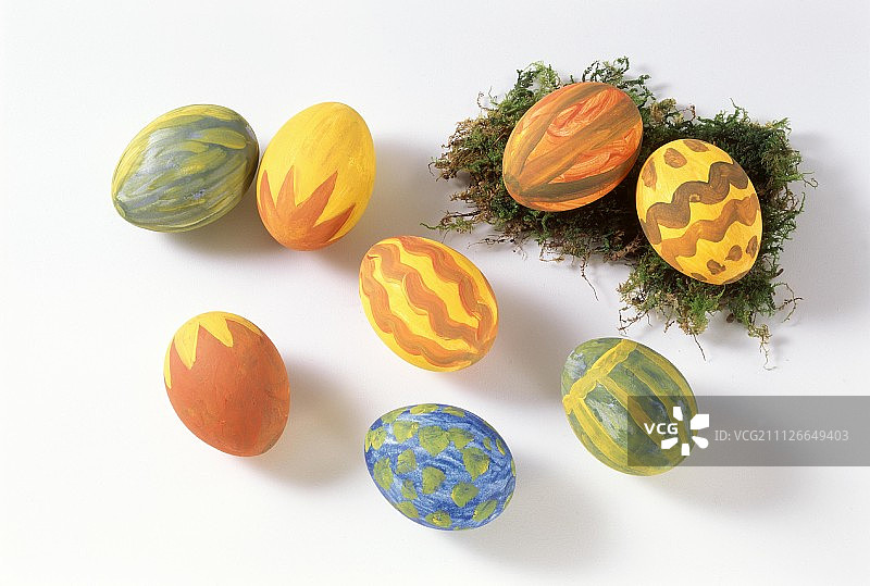 色彩鲜艳的复活节彩蛋图片素材