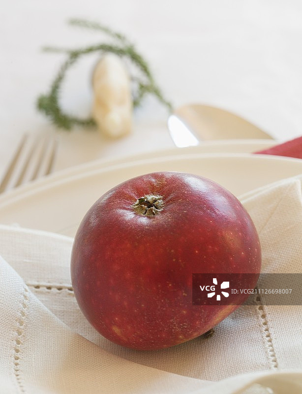 红苹果的节日摆设(瑞典)图片素材