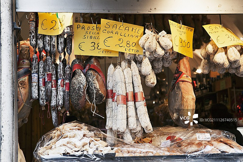 罗马一家熟食店的展示图片素材
