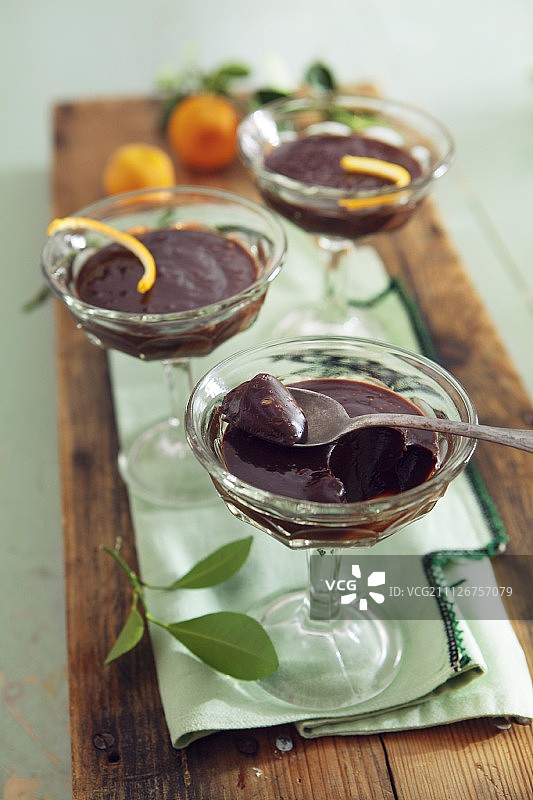 Provençal橘子皮巧克力奶油图片素材
