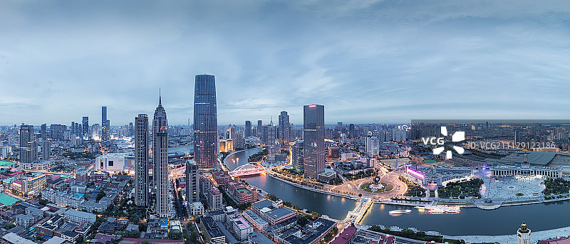 天津城市全景风光图片素材