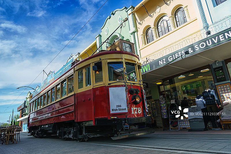 新西兰基督城有轨电车图片素材