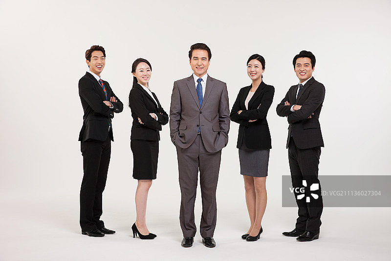 韩国各年龄段的商业团体图片素材