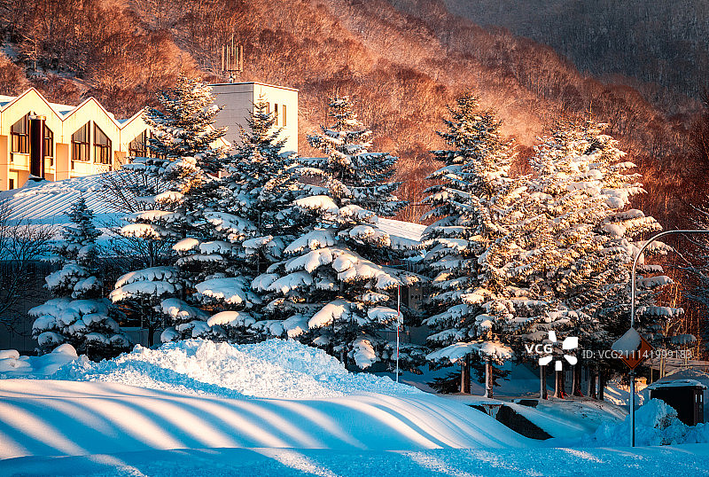 日本北海道雪景风光图片素材