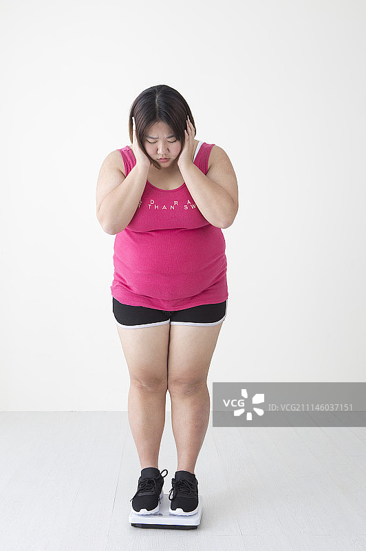 女性,肥胖,测量,体重图片素材