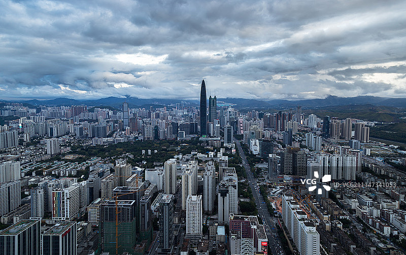 深圳城市多云景观图片素材