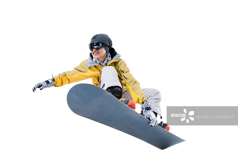 年轻男子滑雪图片素材