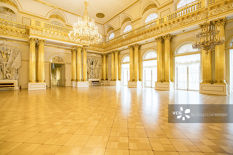 俄罗斯莫斯科冬宫金色大厅图片素材
