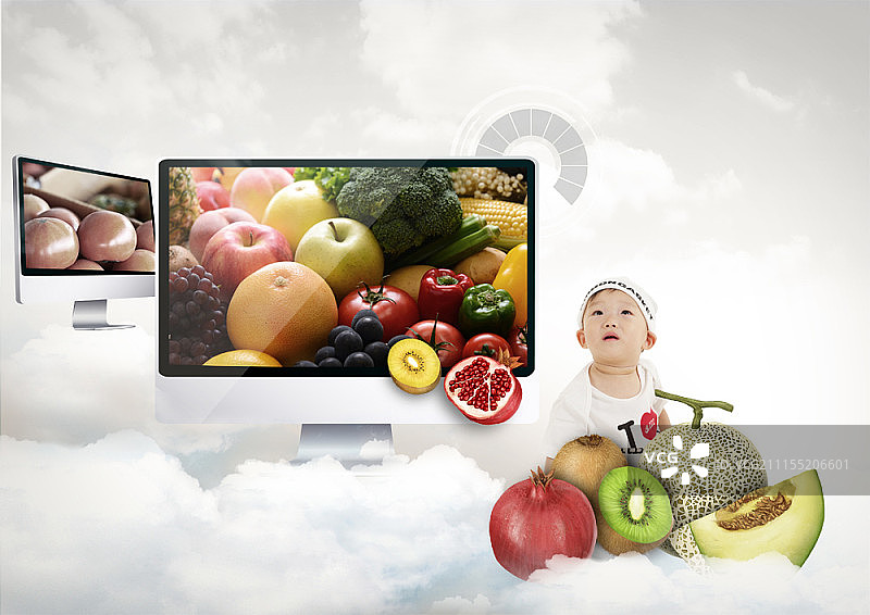 有机食品主题数码合成图像图片素材