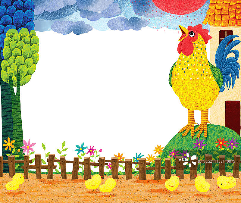 背景分离动物系列组图共3000多幅-雄鸡一唱天下白图片素材