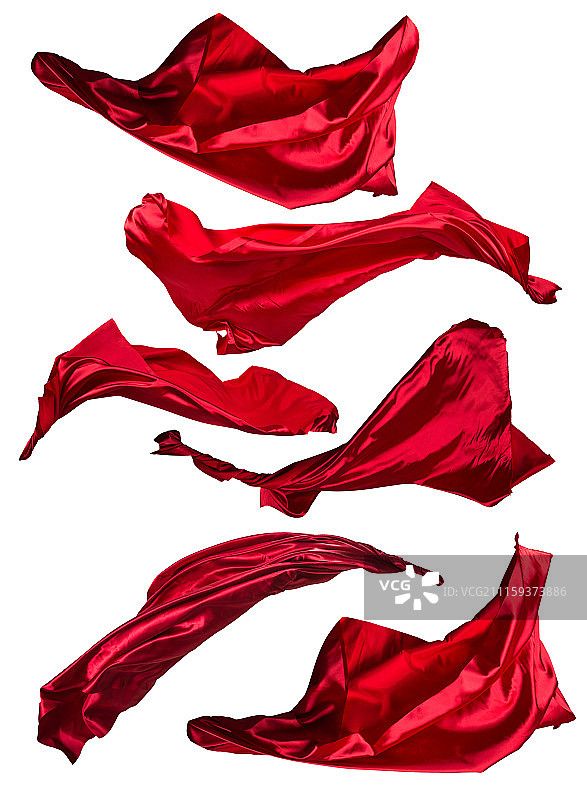 红色丝绸图片素材