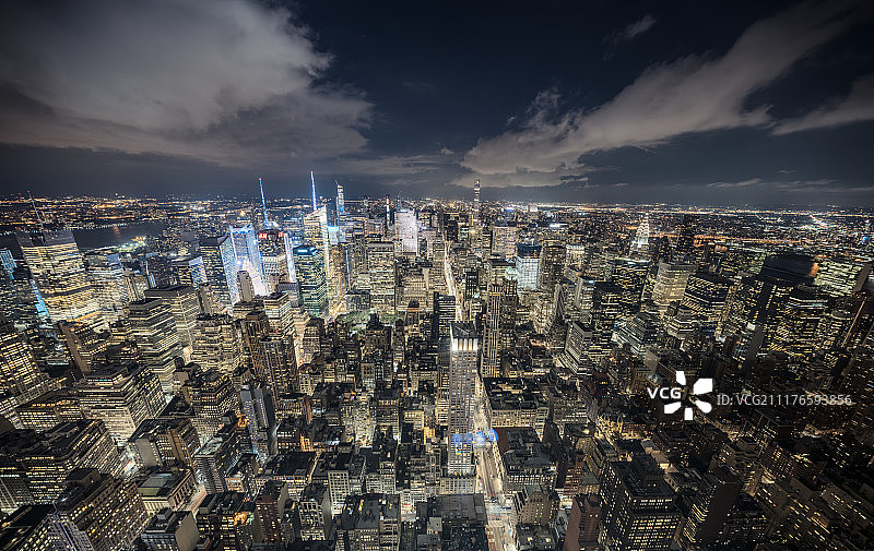美国纽约城市天际线夜景图片素材