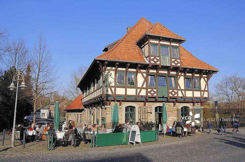 “Schlossmuehle”餐厅，德国，北莱茵-威斯特伐利亚，Steinfurt，德国，欧洲，PublicGround，欧洲图片素材