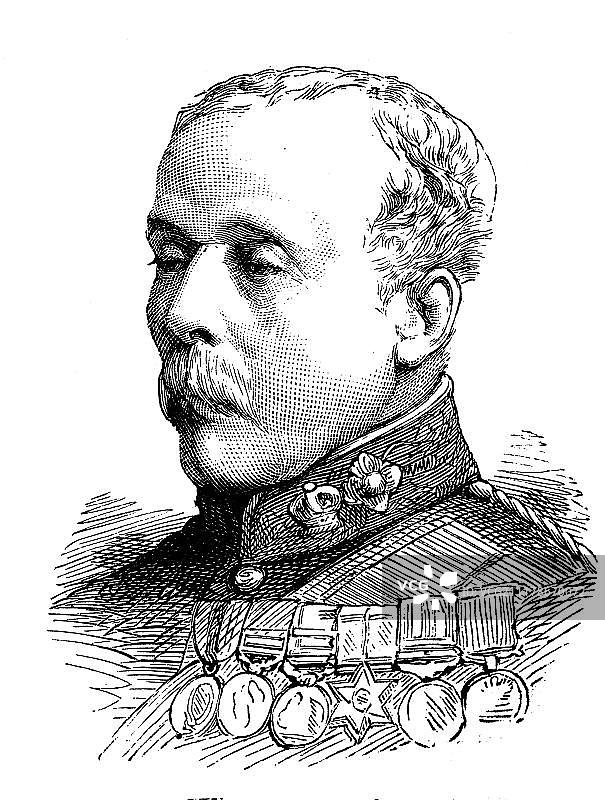 威廉·科菲尔德将军，历史图像，1883年图片素材