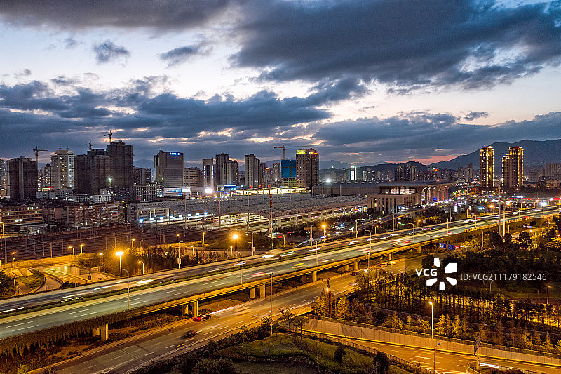 中国福州城市道路交通图片素材